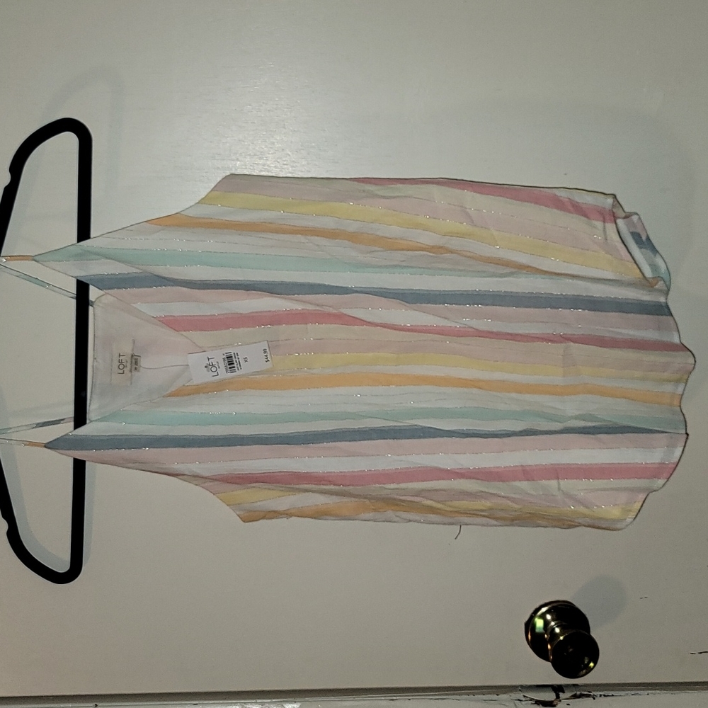 Loft Outlet Striped Tank Fully Lined Size Extra Small New with Tags